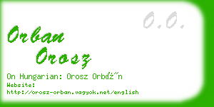 orban orosz business card